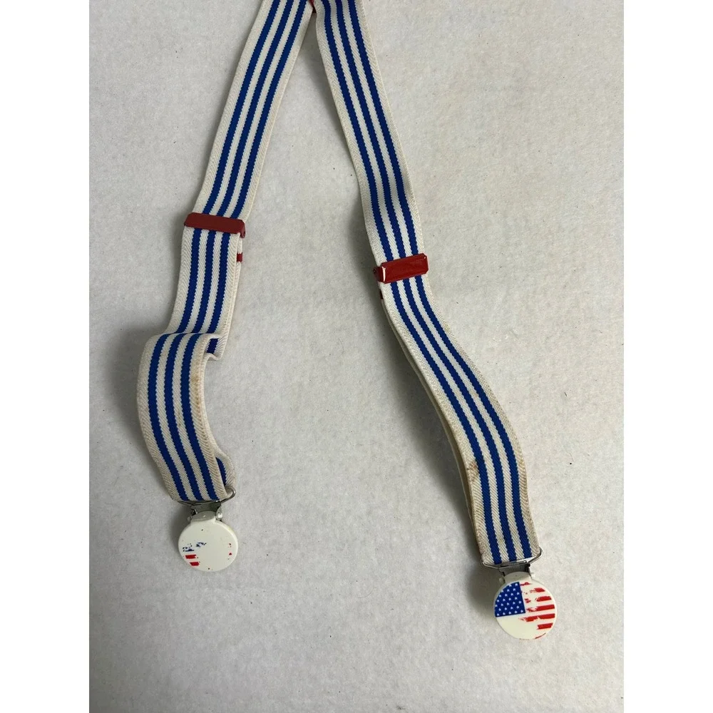Preppy Dapper Kids Multicolor‎ Striped Solid Elastic Suspenders Lot 4